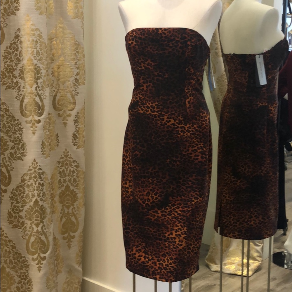 Strapless Jackie O Dress in leopard color